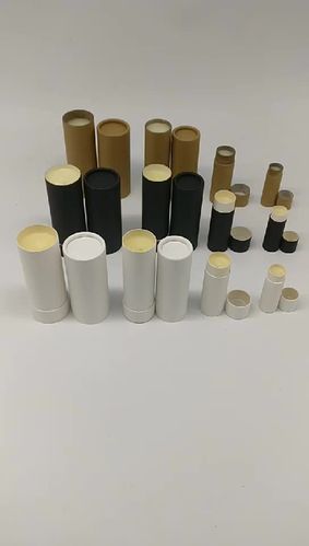 生态友好的空纸板容器黑色牛皮纸管用于化妆品润唇膏包装